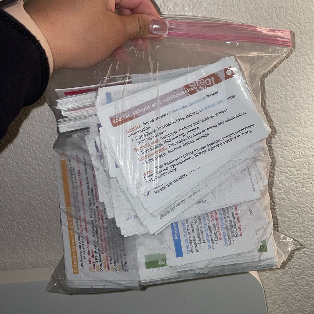 A bag full of level up RN cards